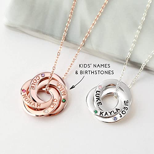 MOM - Personalize Necklace With Kids Names/Birthstones