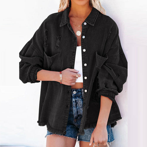 I'm Falling- Denim Cardigan