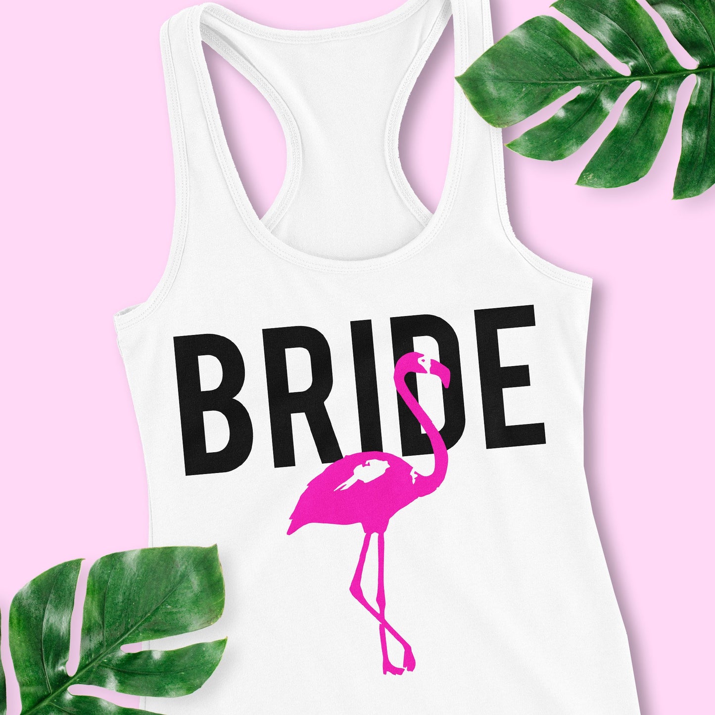 Let's Flock - Flamingo Bridal Tank Top