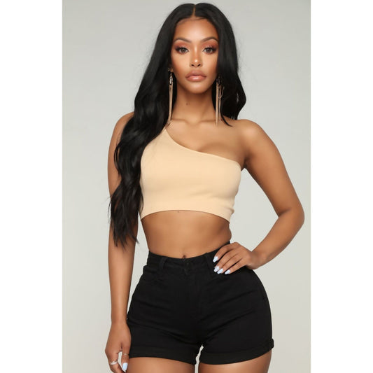 It Girl - One Shoulder Crop Top