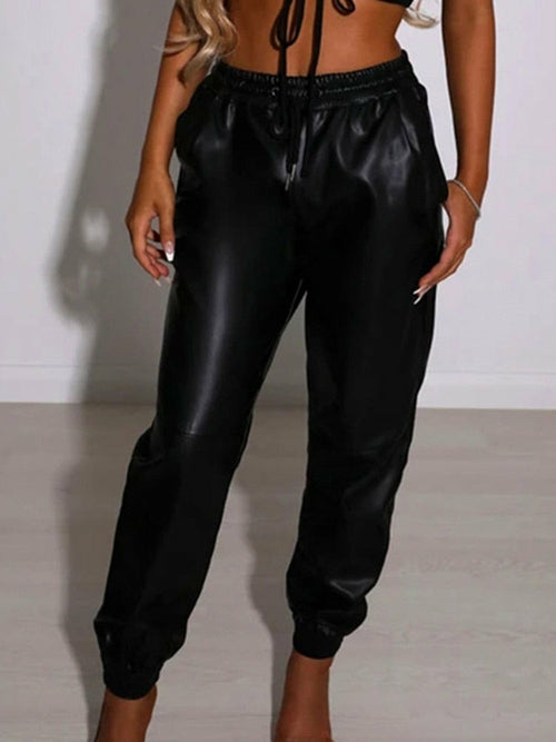 Draw Me In - PU Leather Pants