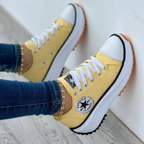 Star - Canvas Sneakers (yellow)