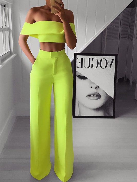 Work It - High Waist Pants Set