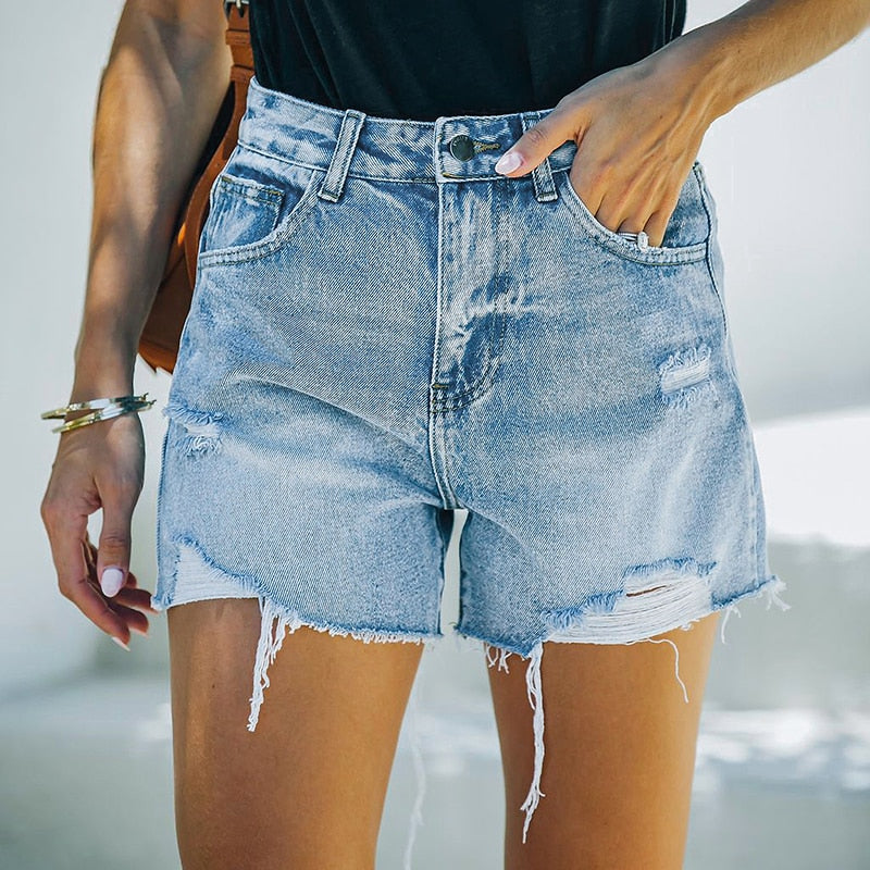 The Blues - Ripped Denim Shorts