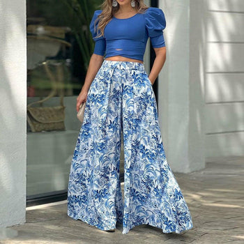 The Bells - Crop Top and Wide Leg Suit