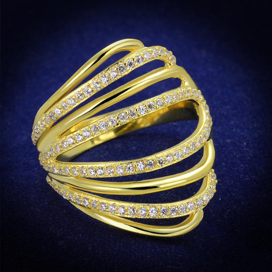 Stacked - Sterling Silver Ring (Gold)